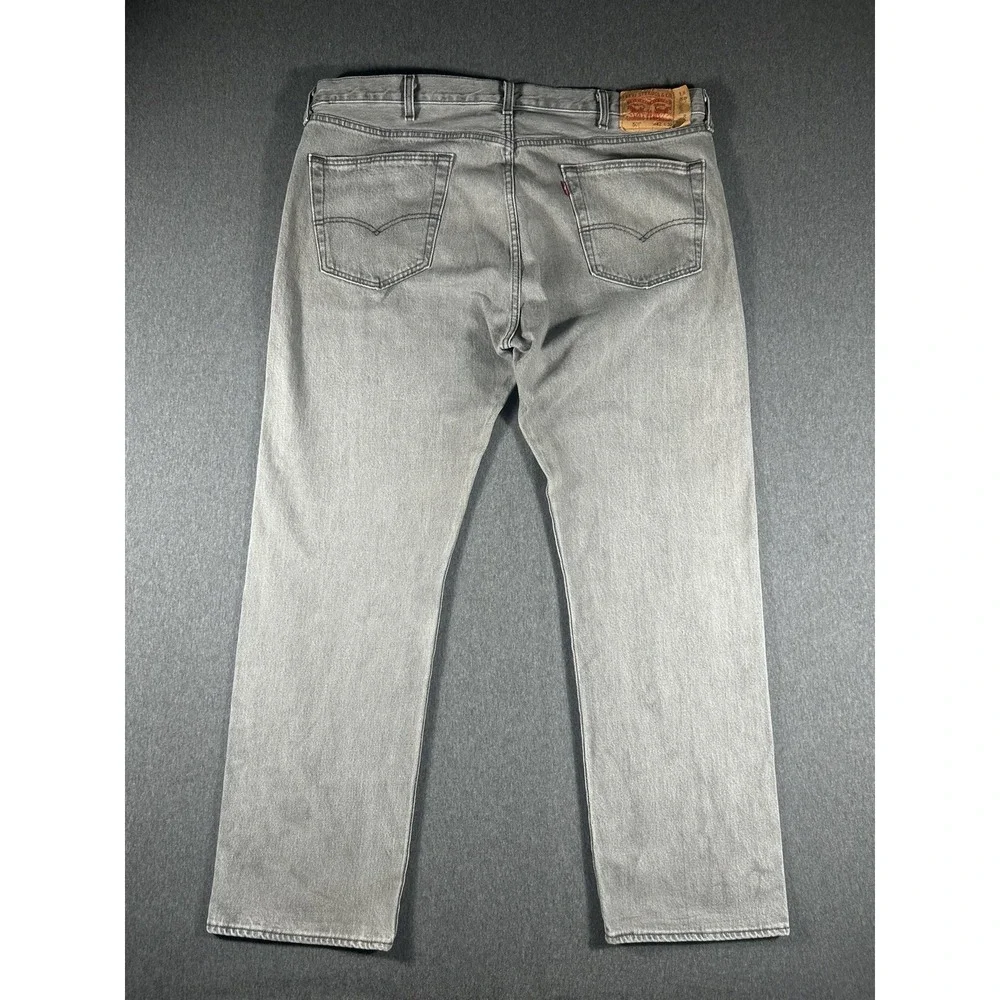Vintage Levi's 501 Original Fit Jeans Gray Wash Denim Men's W42 L32 Straight Leg